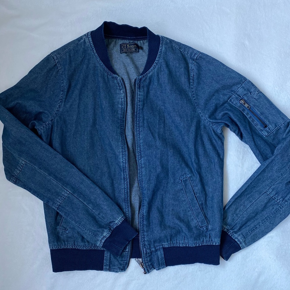 NWOT Soft Denim Motto Jacket